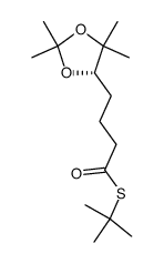 S-tert-butyl 4-[(3S)-2,2,5,5-tetramethyl-1,3-dioxolan-4-yl]butanethioate Structure