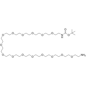 Boc-NH-PEG15-NH2结构式