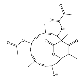 [(4Z,6Z,10Z,12Z)-3-hydroxy-6,12,15,18-tetramethyl-16,19-dioxo-14-(2-oxopropanoylamino)-17-oxabicyclo[13.2.2]nonadeca-4,6,10,12-tetraen-9-yl] acetate结构式