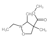 4-Isoxazolidinecarboxylicacid, 2-ethyl-3,4-dimethyl-, methyl ester结构式