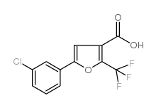 5-(3-氯苯基)-2-三氟甲基-3-糠酸结构式