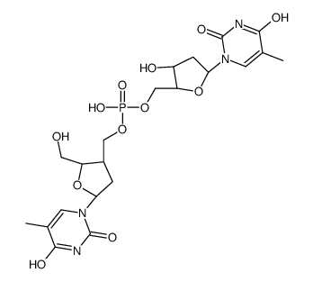 [(2R,3S,5R)-3-hydroxy-5-(5-methyl-2,4-dioxopyrimidin-1-yl)oxolan-2-yl]methyl [(2S,3R,5R)-2-(hydroxymethyl)-5-(5-methyl-2,4-dioxopyrimidin-1-yl)oxolan-3-yl]methyl hydrogen phosphate结构式