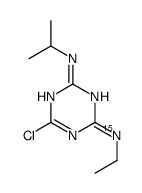 2-氯-4-乙基氨基-15N-6-异丙氨基-1,3,5-三嗪结构式