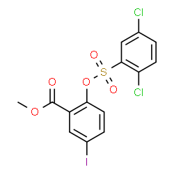 METHYL 2-([(2,5-DICHLOROPHENYL)SULFONYL]OXY)-5-IODOBENZENECARBOXYLATE structure