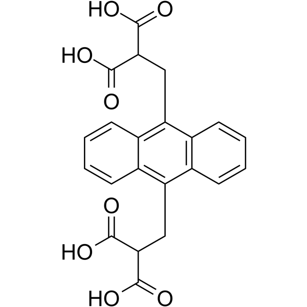 9,10-Anthracenediyl-bis(methylene)dimalonic Acid structure