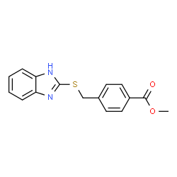 methyl 4-(((1H-benzo[d]imidazol-2-yl)thio)methyl)benzoate结构式