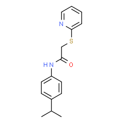 N-(4-Isopropylphenyl)-2-(2-pyridinylsulfanyl)acetamide Structure