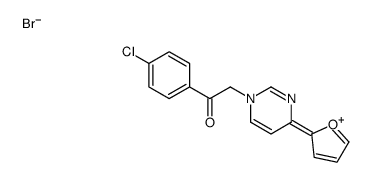 1-(4-chlorophenyl)-2-[4-(furan-2-yl)pyrimidin-1-ium-1-yl]ethanone,bromide Structure