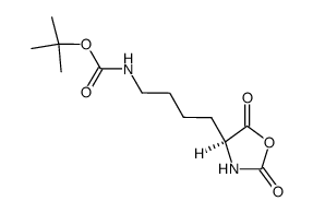 (S)-(4-(2,5-二氧杂噁唑烷丁-4-基)丁基)氨基甲酸叔丁酯结构式