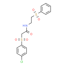 2-[(4-Chlorophenyl)sulfonyl]-N-[2-(phenylsulfonyl)ethyl]acetamide结构式