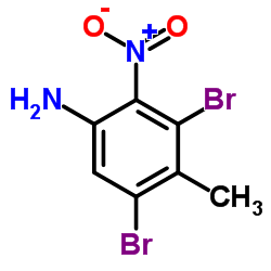 3,5-Dibromo-4-methyl-2-nitroaniline结构式