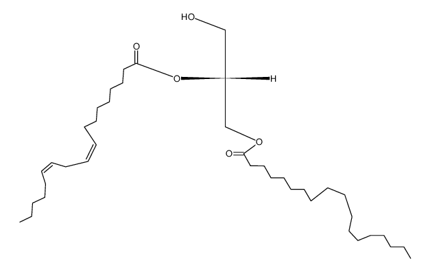 L-(+)-β-Linoleoyl-α-stearoyl-glycerin结构式