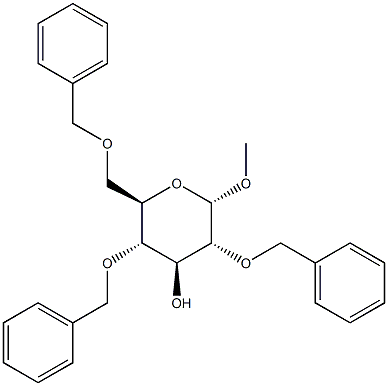 Methyl 2,4,6-tri-O-benzyl-alpha-D-glucopyranoside Structure