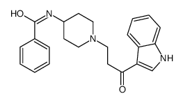 N-[1-[3-(1H-indol-3-yl)-3-oxopropyl]piperidin-4-yl]benzamide结构式