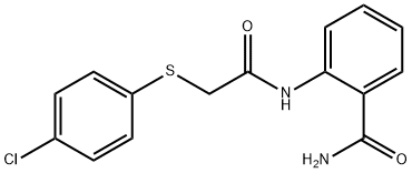 2-{2-[(4-chlorophenyl)sulfanyl]acetamido}benzamide structure