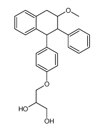 3-[4-(3-methoxy-2-phenyl-1,2,3,4-tetrahydronaphthalen-1-yl)phenoxy]propane-1,2-diol结构式