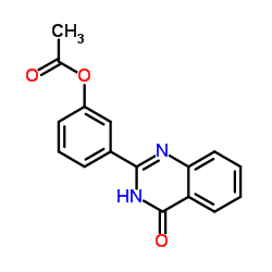 3-(4-氧代-3,4-二氢喹唑啉-2-基)苯基乙酸酯结构式