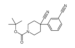 1-BOC-4-CYANO-4-(3-CYANOPHENYL)-PIPERIDINE结构式