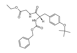 Benzyloxycarbonyl-O-tert.-butyl-L-tyrosyl-glycinaethylester结构式