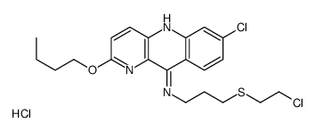 2-butoxy-7-chloro-N-[3-(2-chloroethylsulfanyl)propyl]benzo[b][1,5]naphthyridin-1-ium-10-amine,chloride Structure