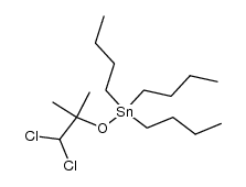 tributyl((1,1-dichloro-2-methylpropan-2-yl)oxy)stannane Structure