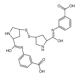 3-[[(2S,4S)-4-[[(3S,5S)-5-[(3-carboxyphenyl)carbamoyl]pyrrolidin-3-yl]disulfanyl]pyrrolidine-2-carbonyl]amino]benzoic acid Structure