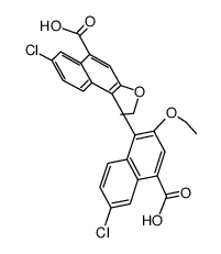 (S)-6,6'-dichloro-2,2'-diethoxy-1,1'-binaphthylene-4,4'-dicarboxylic acid结构式