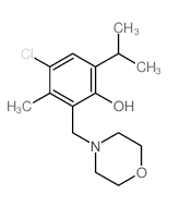 4-chloro-3-methyl-2-(morpholin-4-ylmethyl)-6-propan-2-yl-phenol结构式