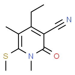 3-Pyridinecarbonitrile,4-ethyl-1,2-dihydro-1,5-dimethyl-6-(methylthio)-2-oxo-(9CI) structure