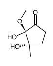 Cyclopentanone, 2,3-dihydroxy-2-methoxy-3-methyl-, (2R,3S)- (9CI)结构式