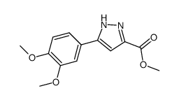 methyl 5-(3,4-dimethoxyphenyl)-1H-pyrazole-3-carboxylate结构式