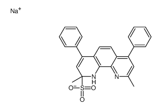 sodium 2,9-dimethyl-4,7-diphenyl-1,10-phenanthrolinesulphonate结构式