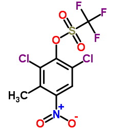 2,6-Dichloro-3-methyl-4-nitrophenyl trifluoromethanesulfonate Structure