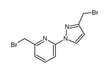 2-(bromomethyl)-6-[3-(bromomethyl)pyrazol-1-yl]pyridine Structure