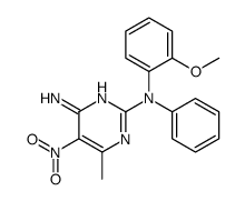 2-N-(2-methoxyphenyl)-6-methyl-5-nitro-2-N-phenylpyrimidine-2,4-diamine结构式