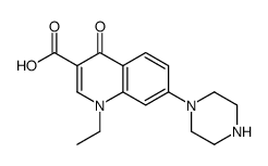 1-ethyl-4-oxo-7-piperazin-1-ylquinoline-3-carboxylic acid结构式