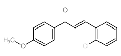 (E)-3-(2-chlorophenyl)-1-(4-methoxyphenyl)prop-2-en-1-one结构式