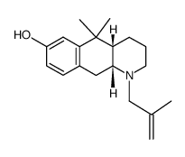 (4aR,10aS)-5,5-Dimethyl-1-(2-methyl-allyl)-1,2,3,4,4a,5,10,10a-octahydro-benzo[g]quinolin-7-ol结构式