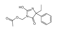 3-[(Acetyloxy)methyl]-5-ethyl-5-phenylhydantoin结构式