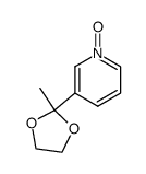 3-(1,1-ethylenedioxyethyl)pyridine N-oxide结构式
