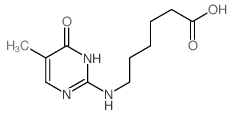 Hexanoic acid,6-[(1,6-dihydro-5-methyl-6-oxo-2-pyrimidinyl)amino]-结构式