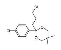 2-(4-chlorophenyl)-2-(3-chloropropyl)-5,5-dimethyl-1,3-dioxane结构式