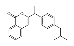 3-[1-[4-(2-methylpropyl)phenyl]ethyl]isochromen-1-one结构式