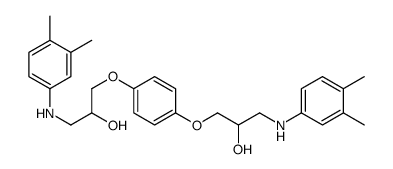 1-(3,4-dimethylanilino)-3-[4-[3-(3,4-dimethylanilino)-2-hydroxypropoxy]phenoxy]propan-2-ol结构式