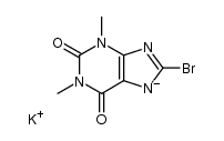 potassium salt of 8-bromo-1,3-dimethylxanthine结构式