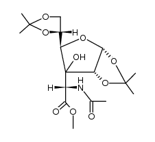 methyl N-acetyl-L-2-(1,2:5,6-di-O-isopropylidene-α-D-glucofuranos-3-yl)glycinate Structure