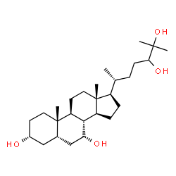 cholestane-3,7,24,25-tetrol structure