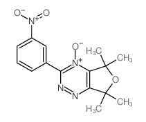 Furo[3,4-e]-1,2,4-triazine,5,7-dihydro-5,5,7,7-tetramethyl-3-(3-nitrophenyl)-, 4-oxide结构式