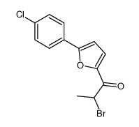 2-bromo-1-[5-(4-chlorophenyl)furan-2-yl]propan-1-one结构式