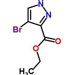 4-溴-1H-吡唑-3-羧酸乙酯结构式